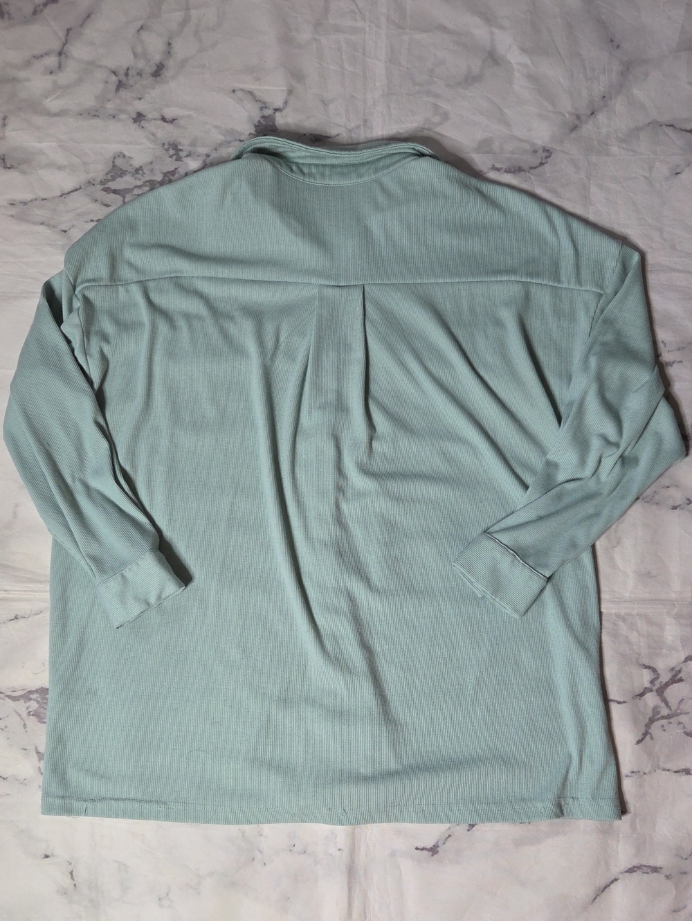 Pink Lily Mint Ribbed Button Front Top - Picture 7 of 8